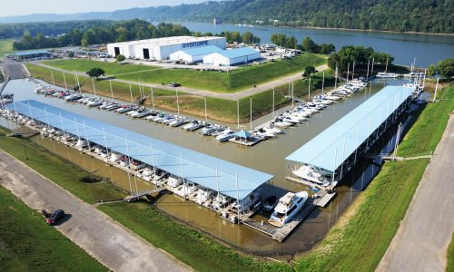 Arial view of an RV Park and Marina for Sale in Cincinnati, OH
